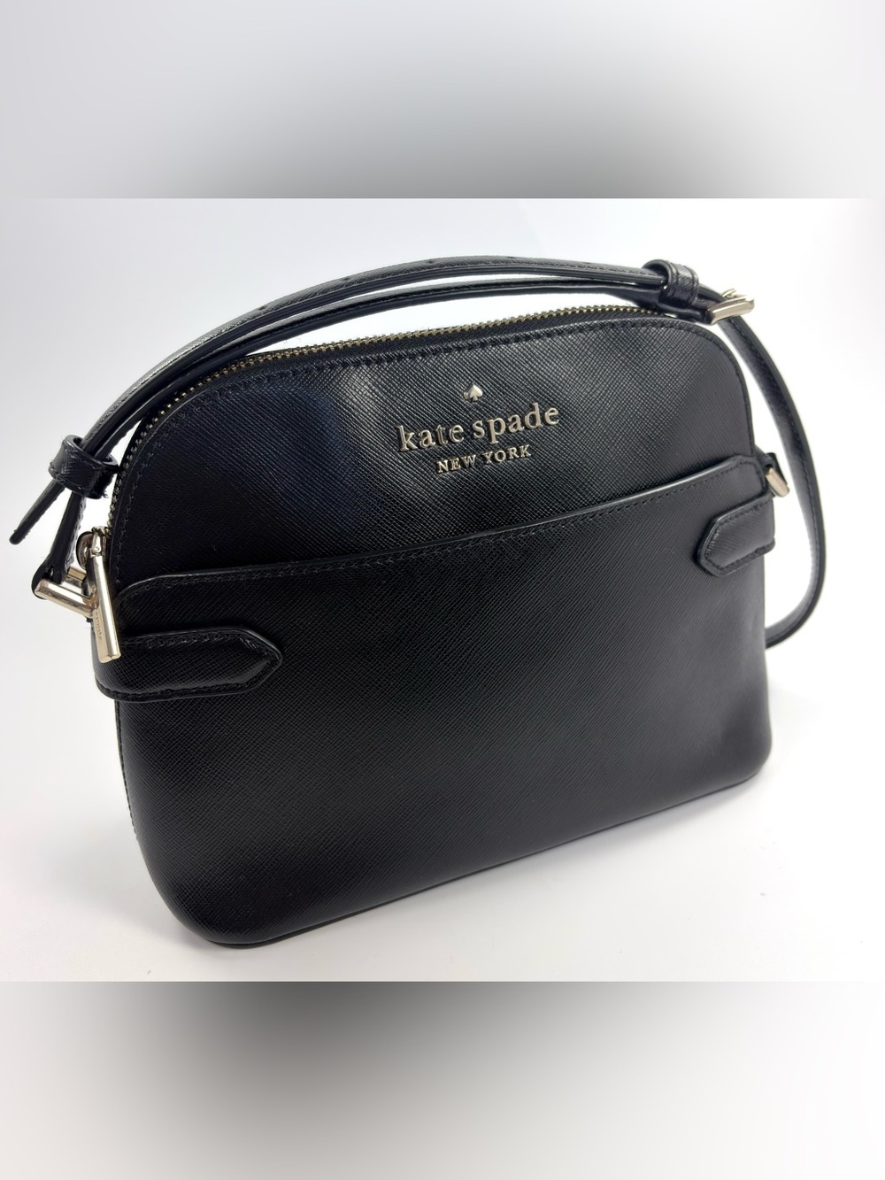 Kate Spade New York black saffiano leather crossbody bag 🖤
